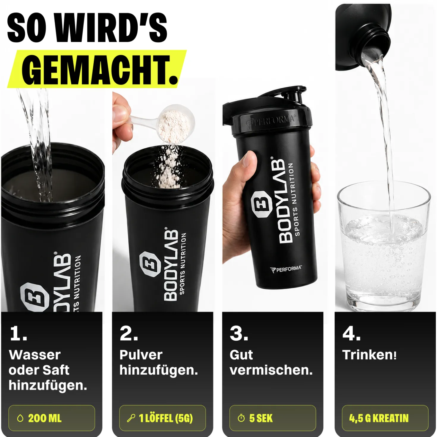 4 x Creatine Powder (500g)