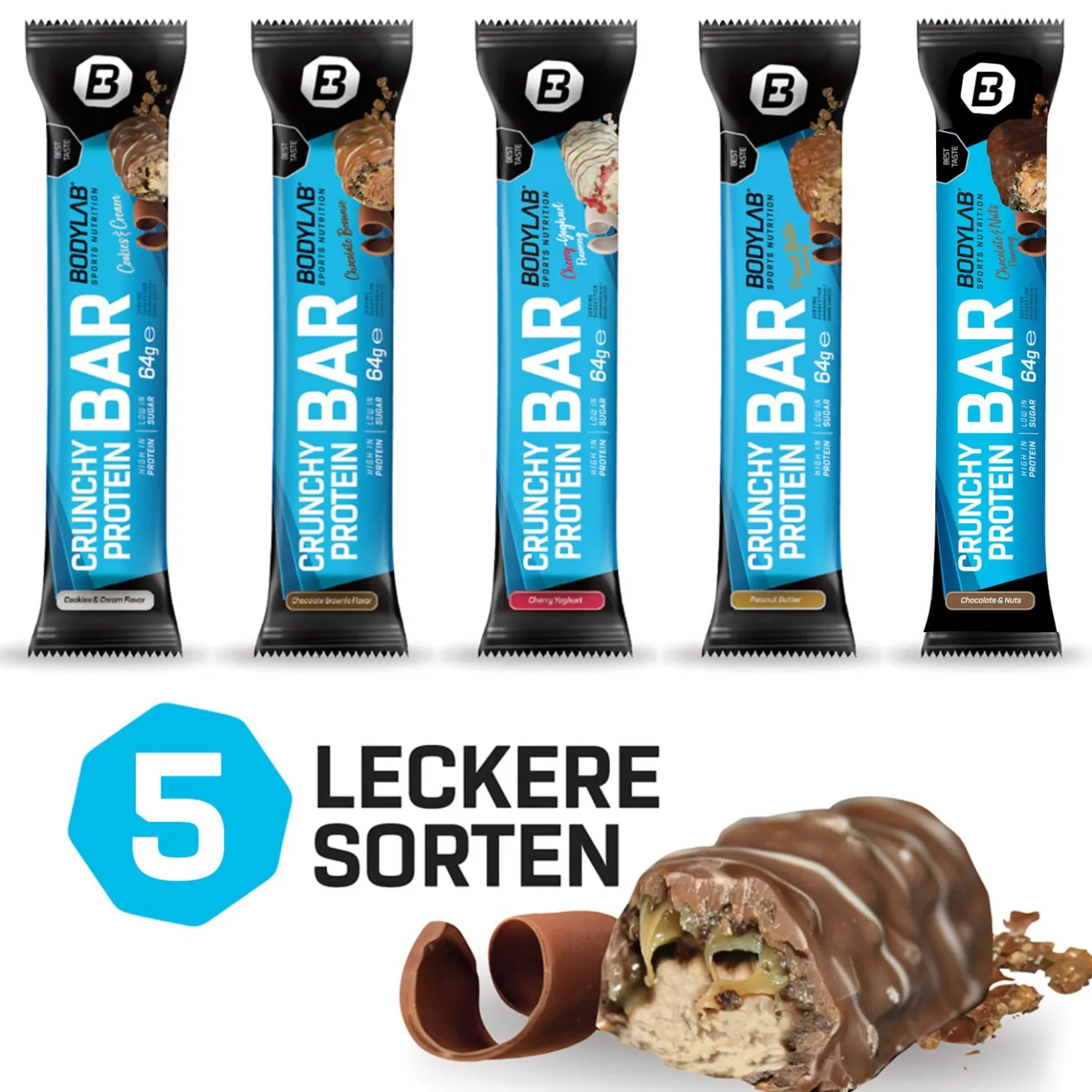 2 x Crunchy Protein Bar (je 12x64g)
