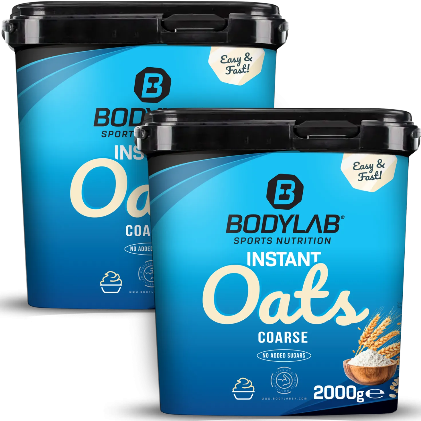 2 x Instant Oats coarse (grob gemahlen) (je 2000g)