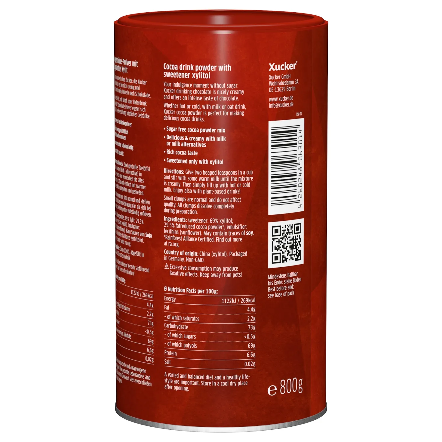 Xucker Heiße Schokolade (800g)
