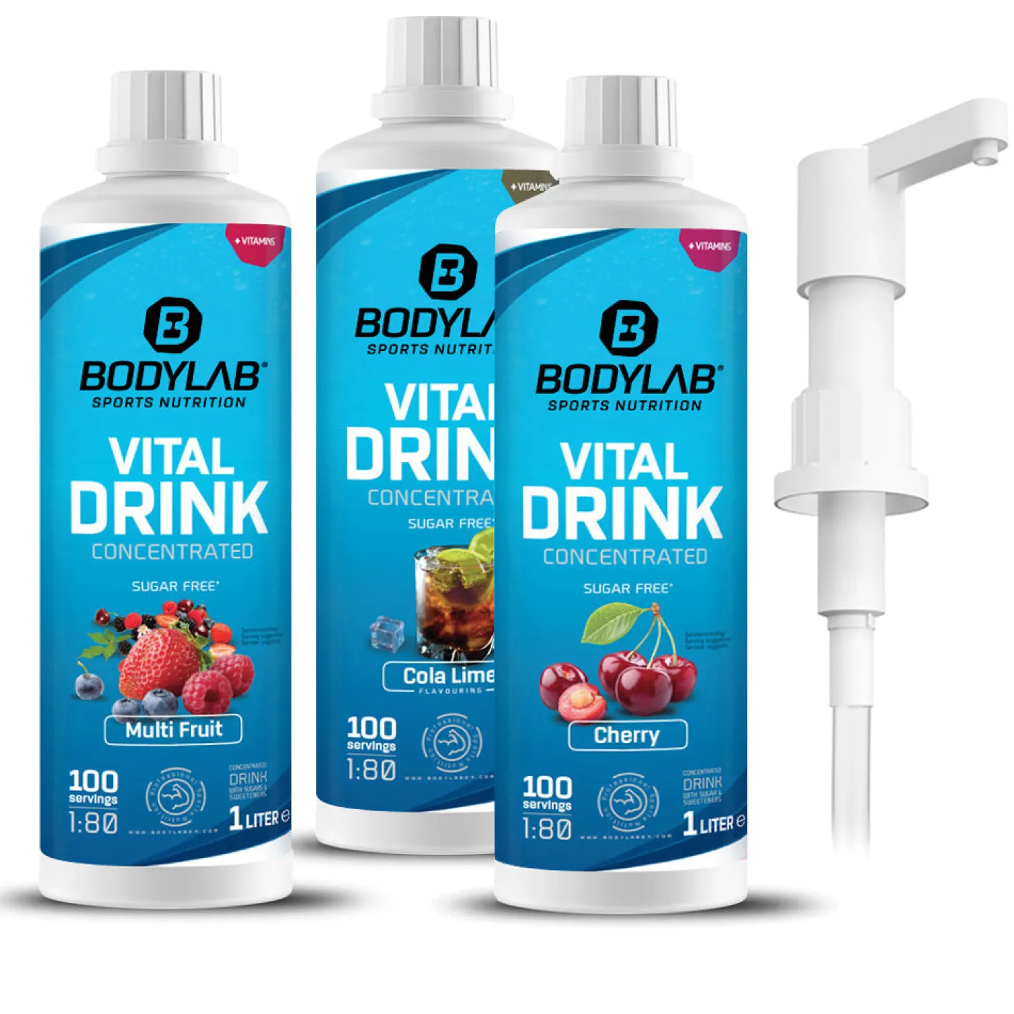3 x Vital Zero Drink (je 1000ml) + Dosierpumpe