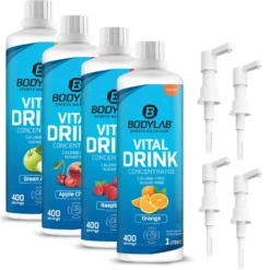 4 x Vital Zero Drink (je 1000ml) + 4 x Dosierpumpe/-spender