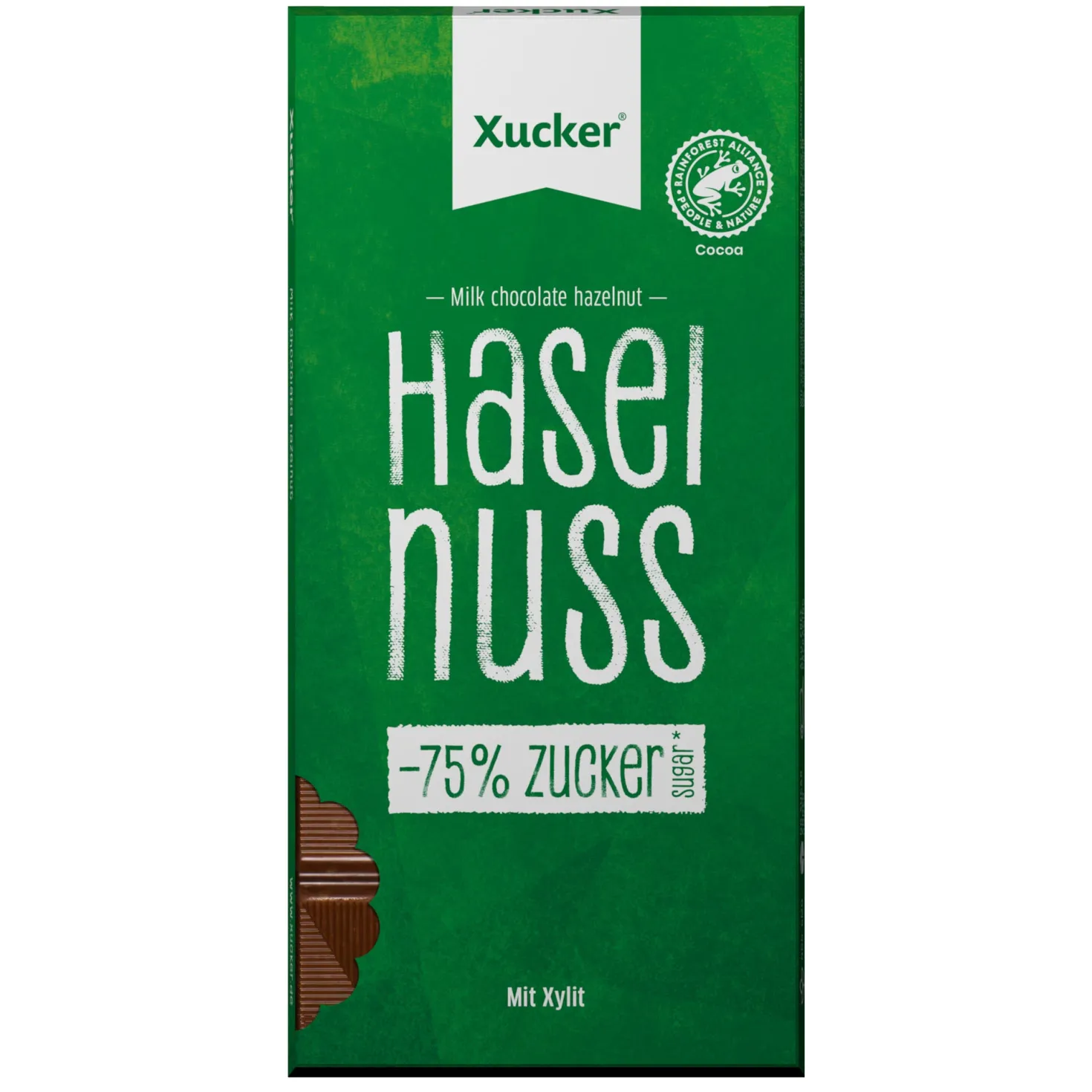 Xylit-Schokolade Vollmilch mit Haselnuss (80g)