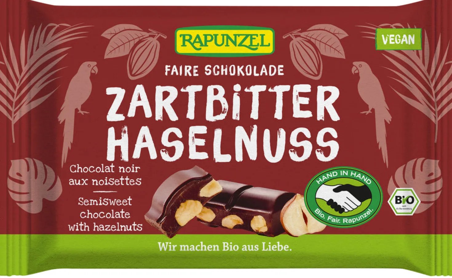 Zartbitter Schokolade 60% mit Nüssen vegan bio (100g)