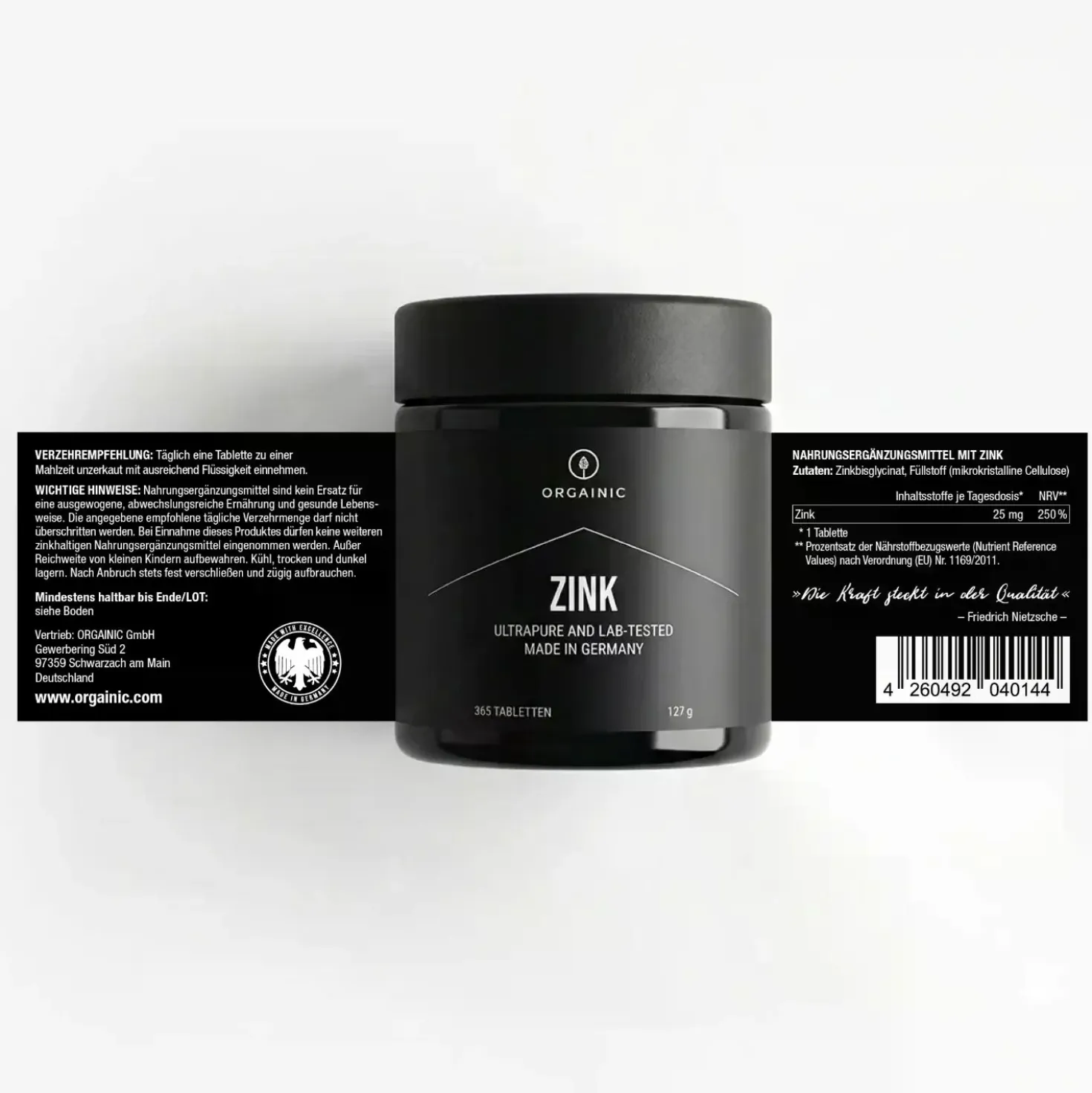 Zink Bisglycinat (365 Kapseln)